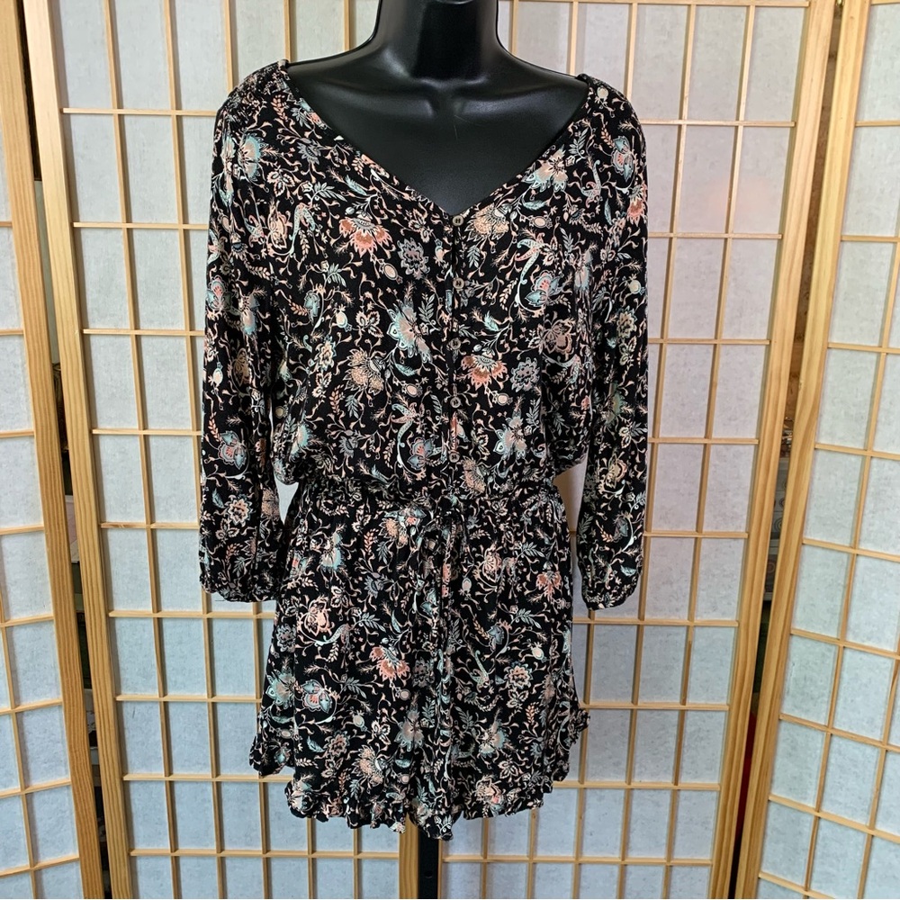 Mossimo Floral Long Sleeve Romper